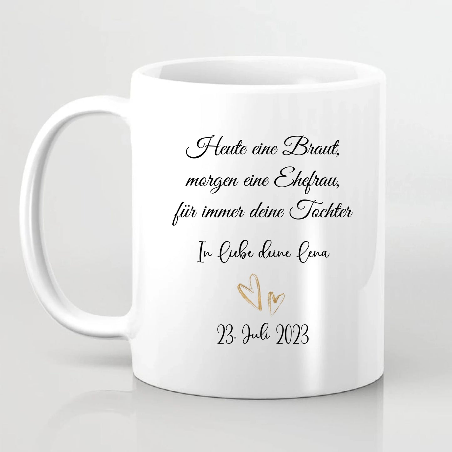 Braut & Mutter Tasse / Thermobecher Personalisiert
