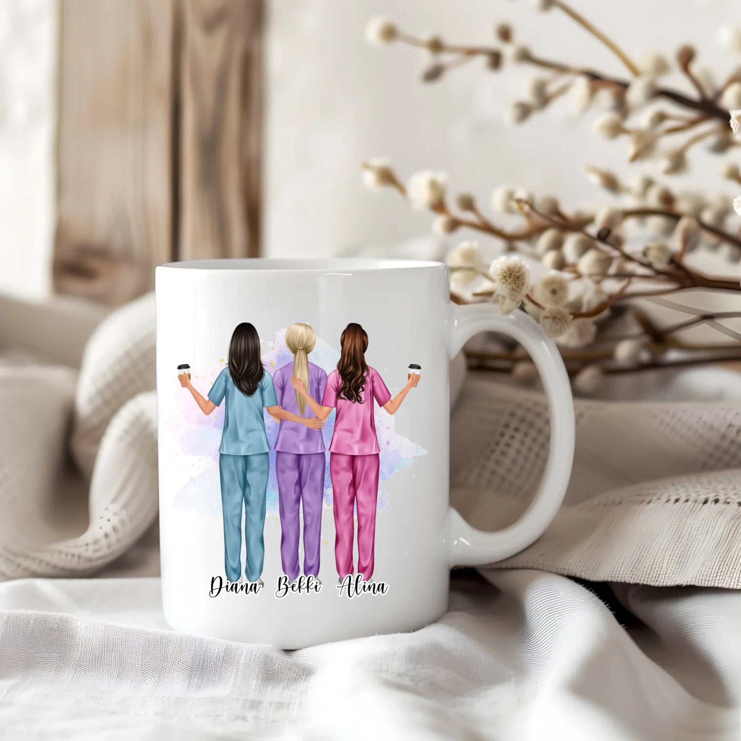 3-5 Krankenschwestern Tasse / Thermobecher