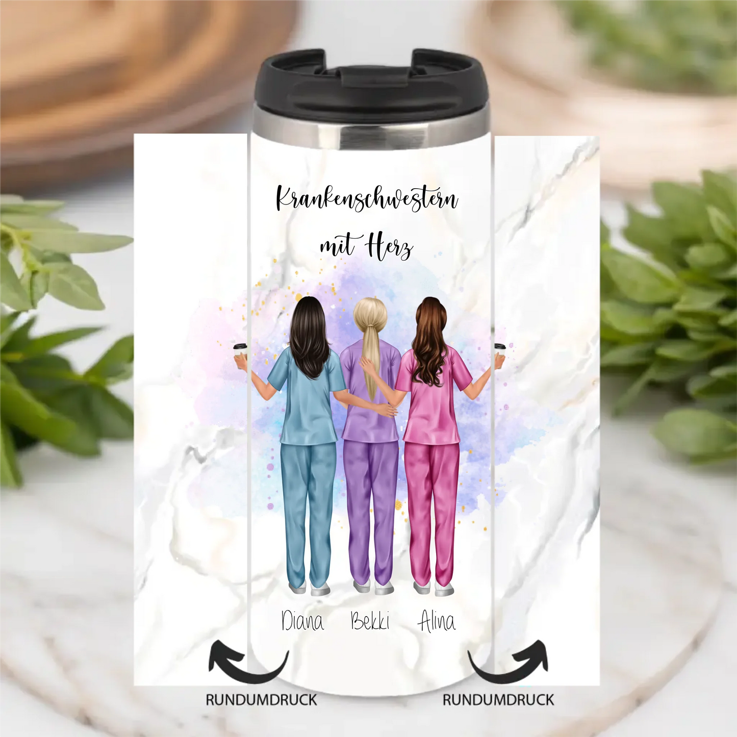 3-5 Krankenschwestern Tasse / Thermobecher