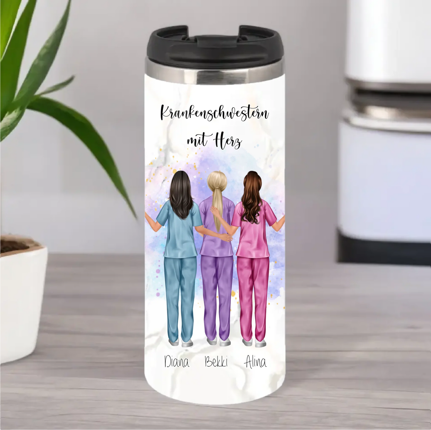3-5 Krankenschwestern Tasse / Thermobecher