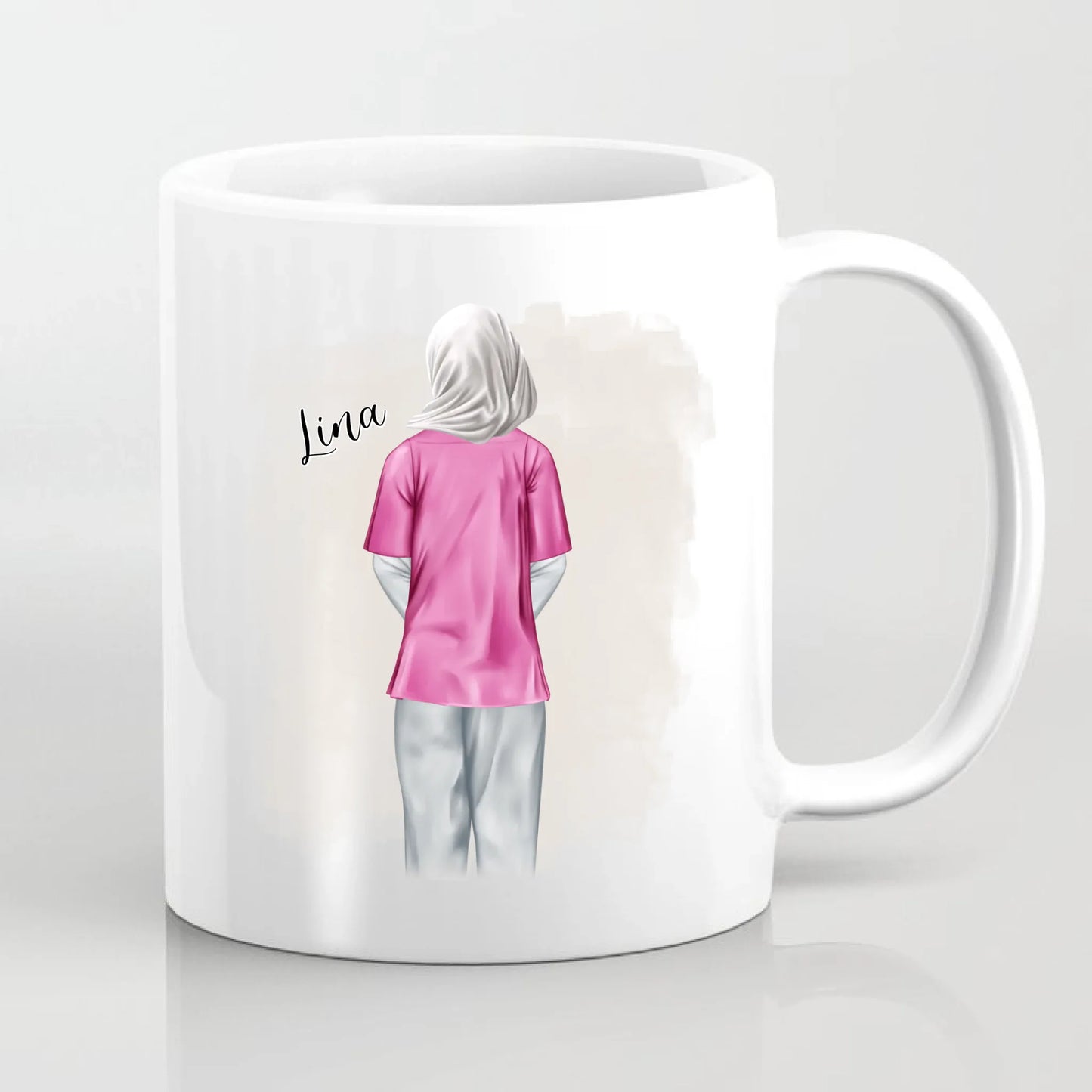 Krankenschwester mit Hijab o. Haare Tasse / Thermobecher