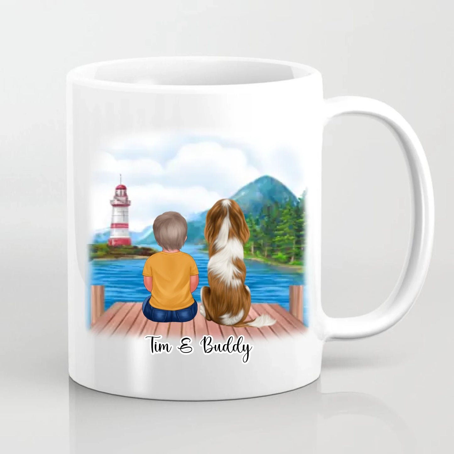 Baby/Kind mit Haustier Tasse / Thermobecher