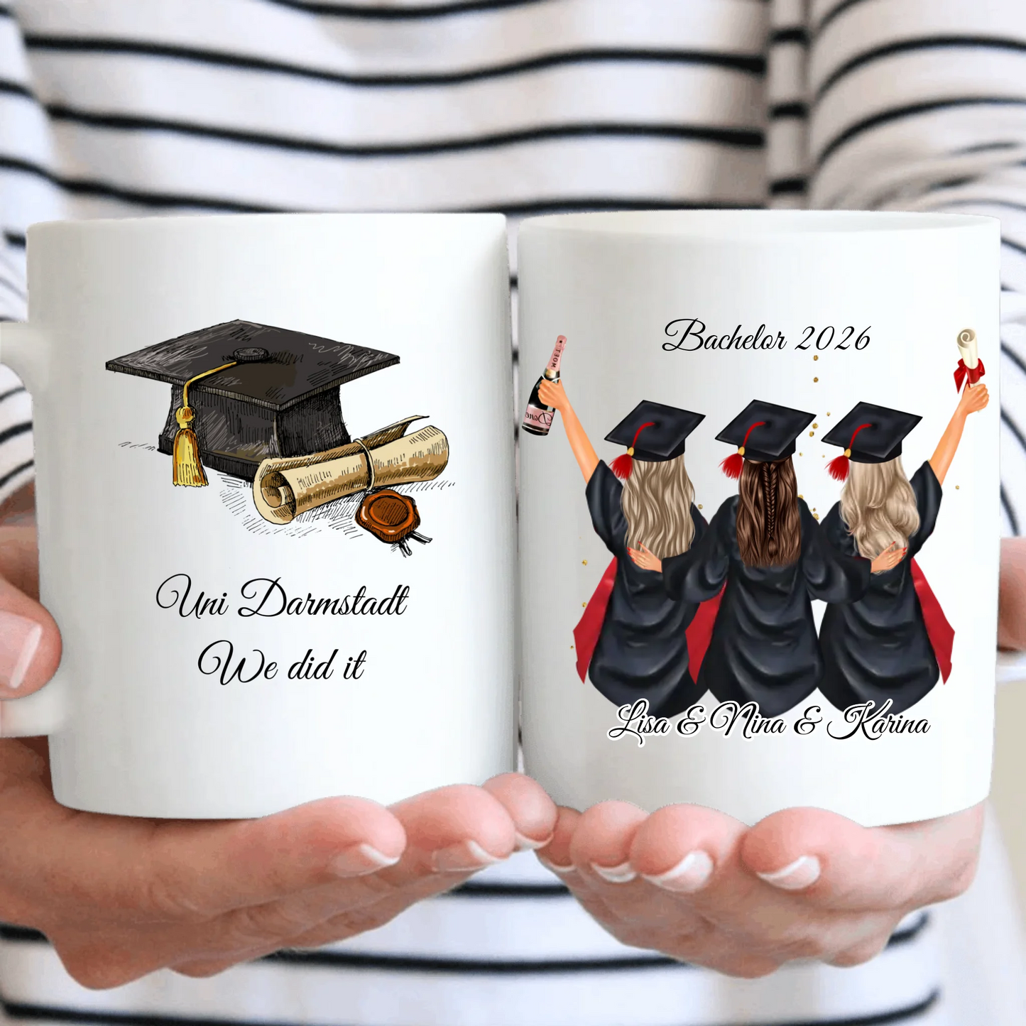 3 Freundinnen Abschluss Tasse / Thermobecher