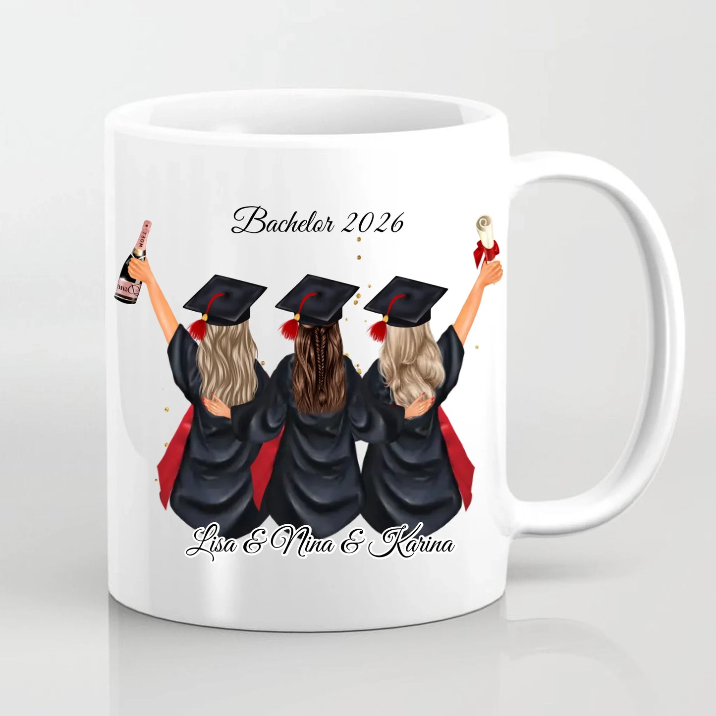 3 Freundinnen Abschluss Tasse / Thermobecher