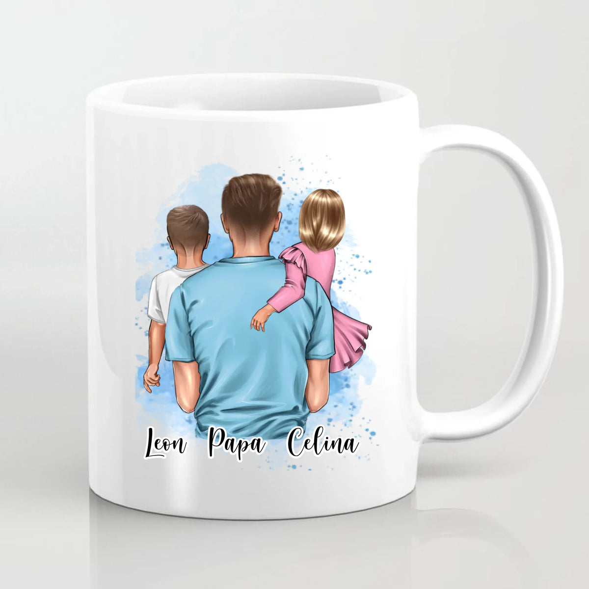 Papa & 1-2 Kinder Tasse / Thermobecher