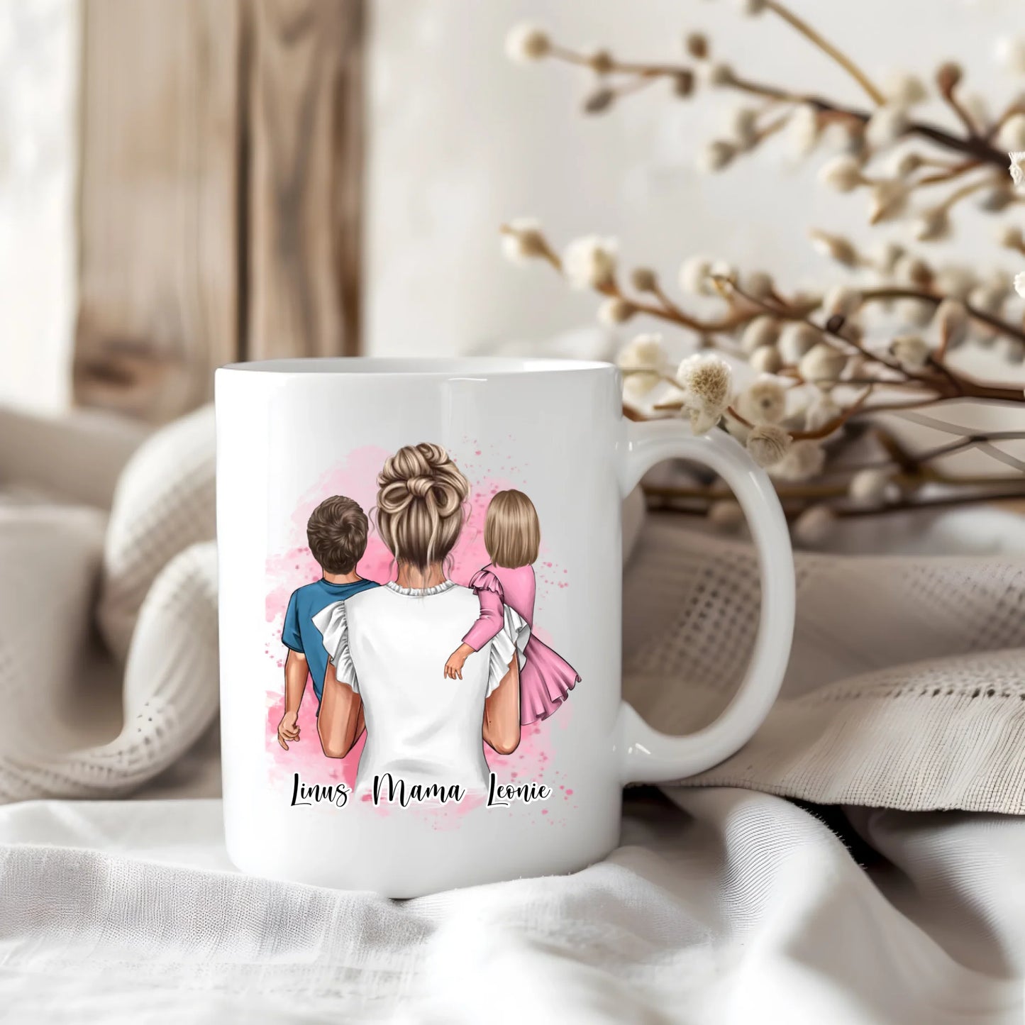 Mama & 1-2 Kinder Tasse / Thermobecher