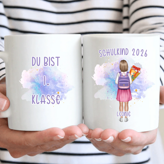 1-2 Kinder (Junge & Mädchen) Schulkind Tasse / Thermobecher
