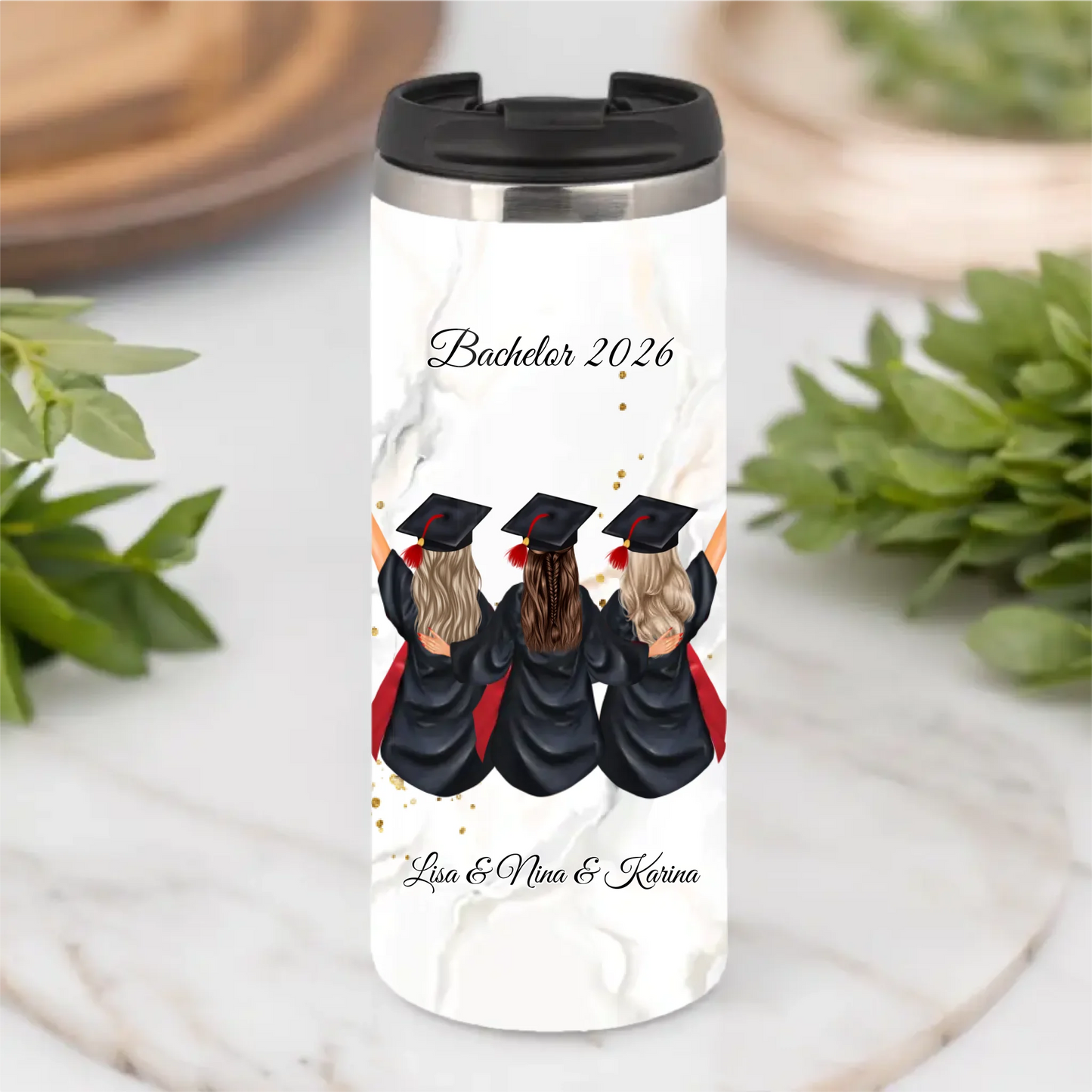 3 Freundinnen Abschluss Tasse / Thermobecher