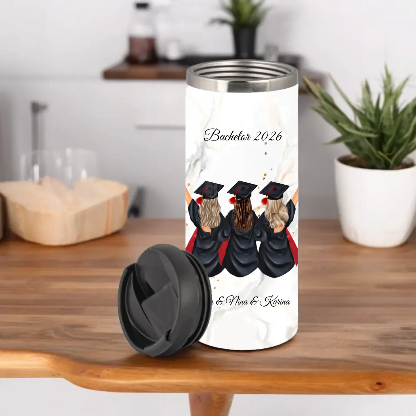 3 Freundinnen Abschluss Tasse / Thermobecher