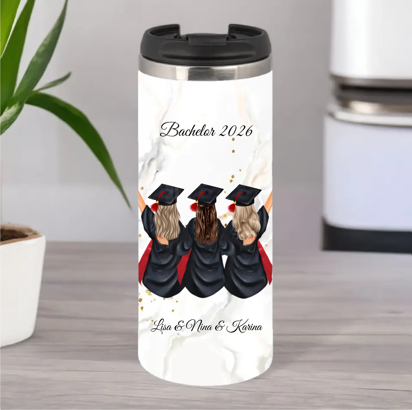 3 Freundinnen Abschluss Tasse / Thermobecher