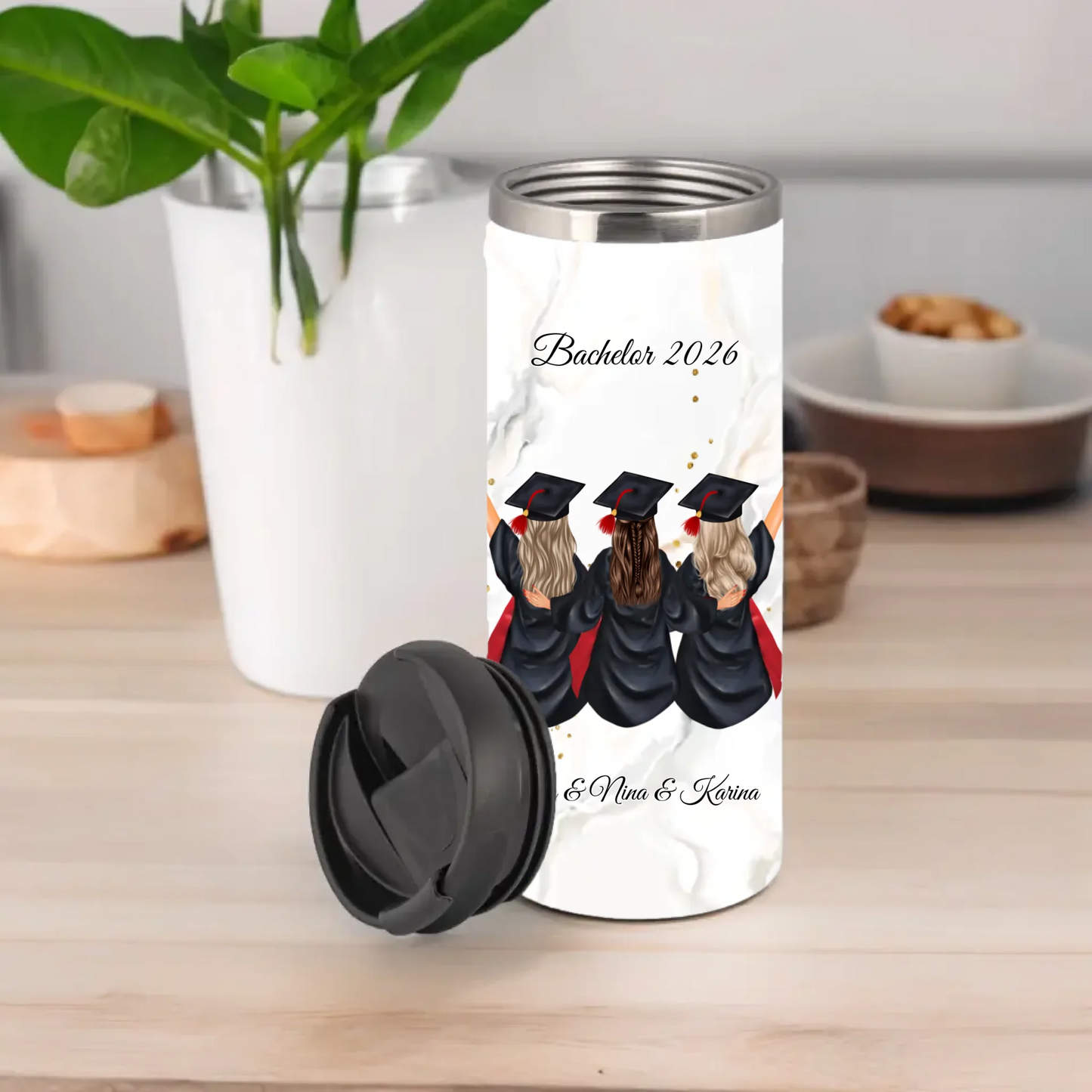 3 Freundinnen Abschluss Tasse / Thermobecher