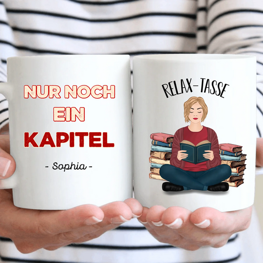 Bücherwurm Relax Tasse - Nur noch ein Kapitel