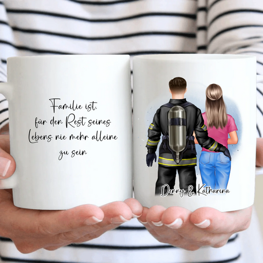 Feuerwehrmann & Frau Tasse