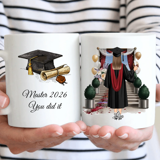 Abschluss Tasse (Frau/Mann)