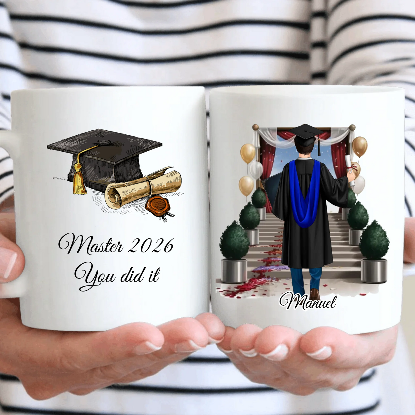 Abschluss Tasse (Mann o. Frau)