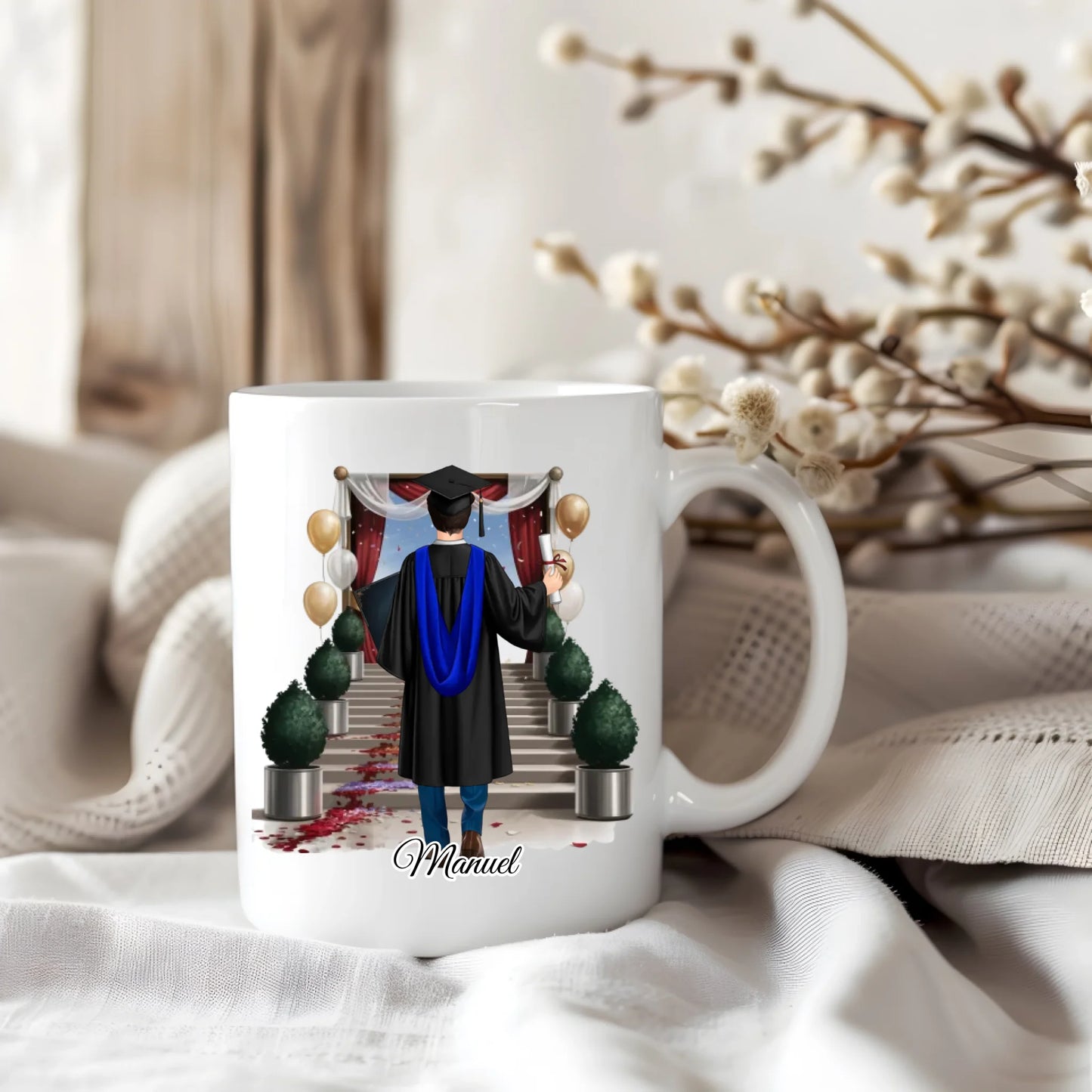 Abschluss Tasse (Mann o. Frau)