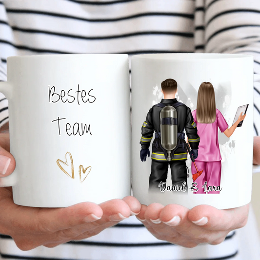 Feuerwehr & Krankenschwester Tasse