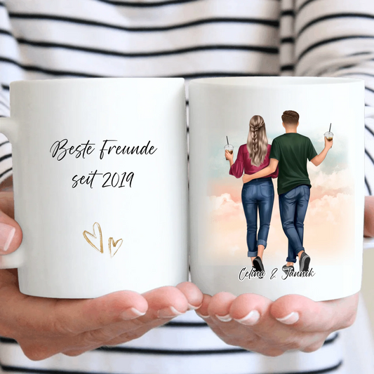 Beste Freundin & Bester Freund Tasse