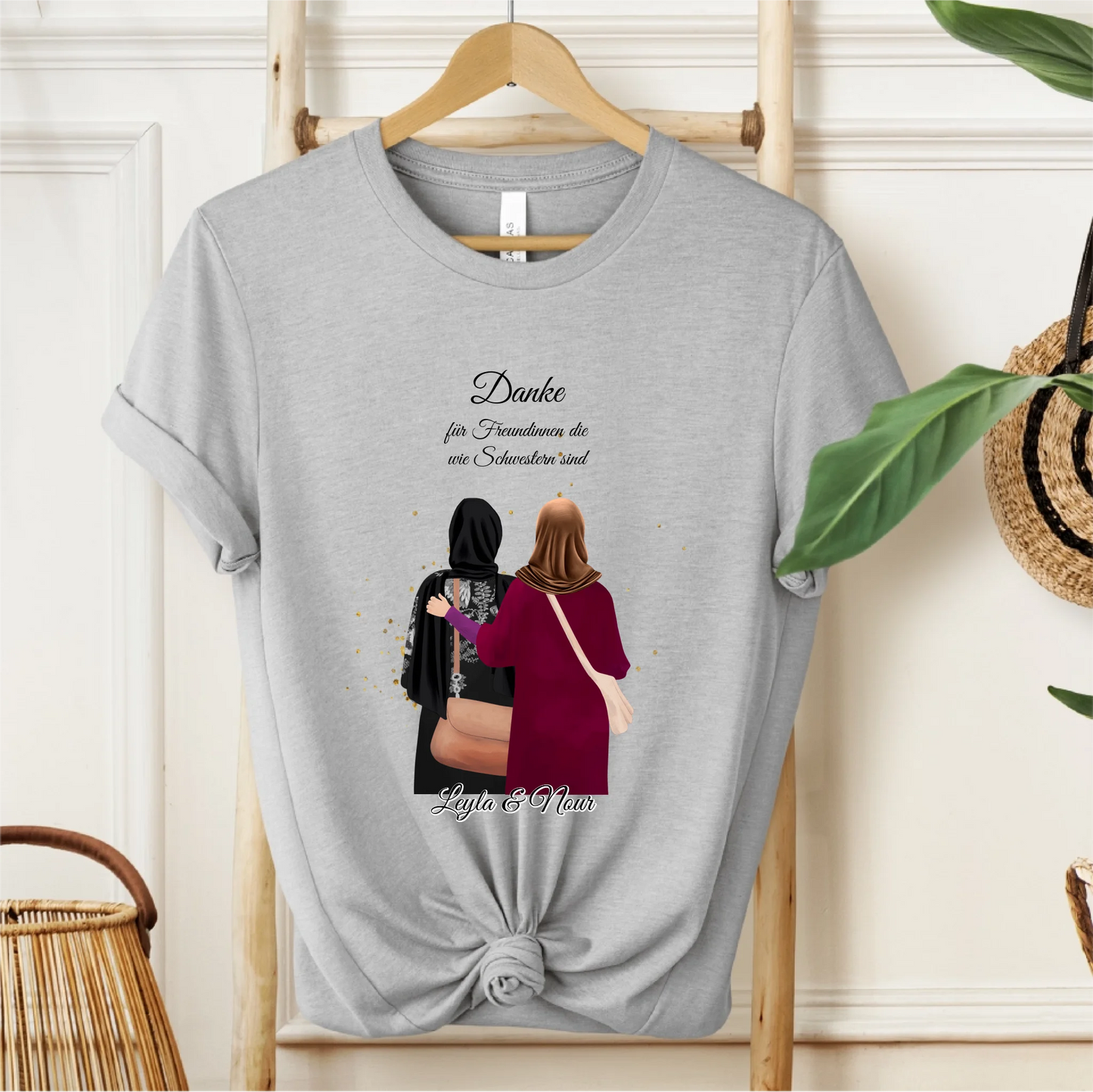 Muslim Freundinnen T-Shirt (Haare & Hijab)