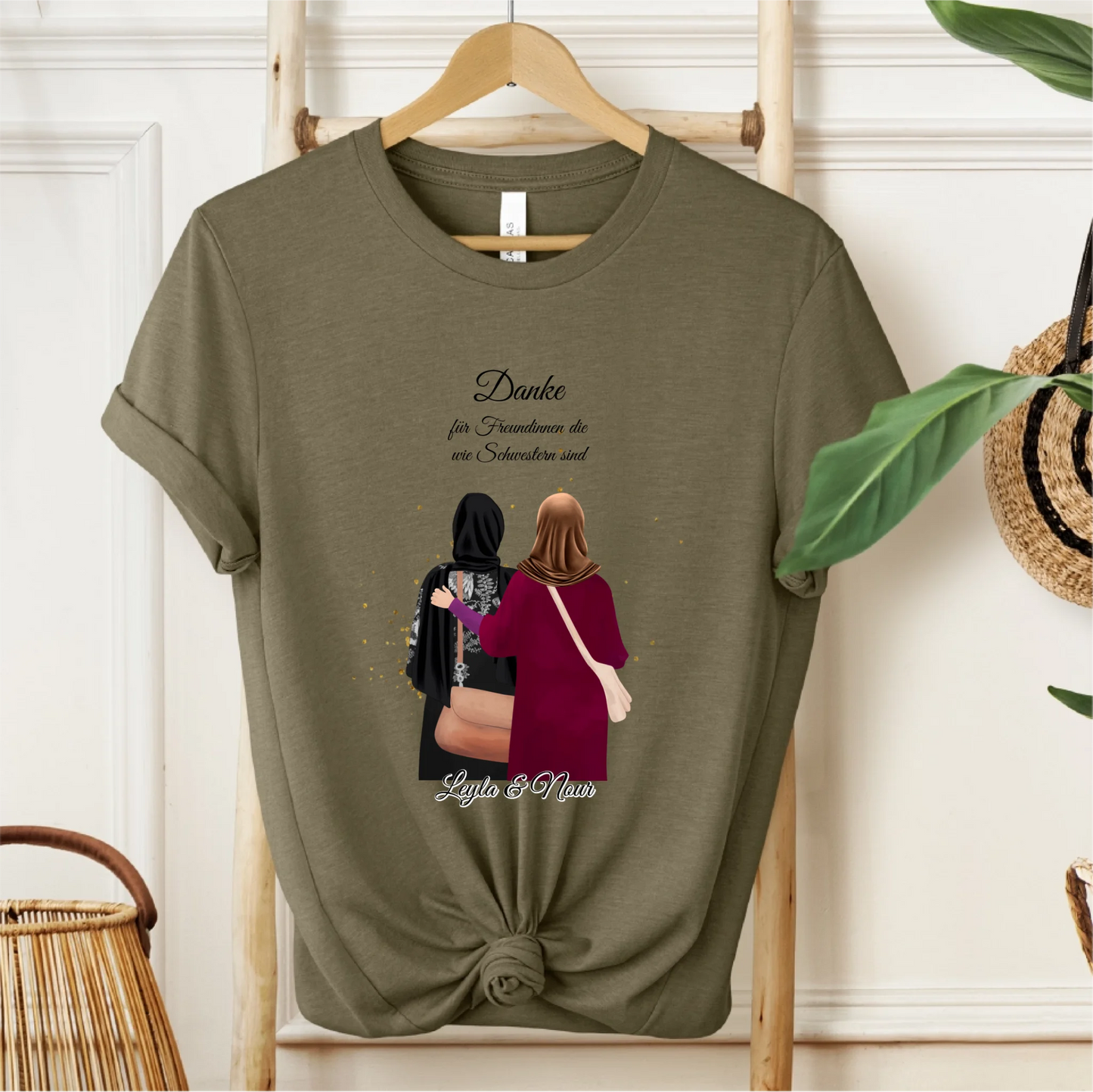 Muslim Freundinnen T-Shirt (Haare & Hijab)