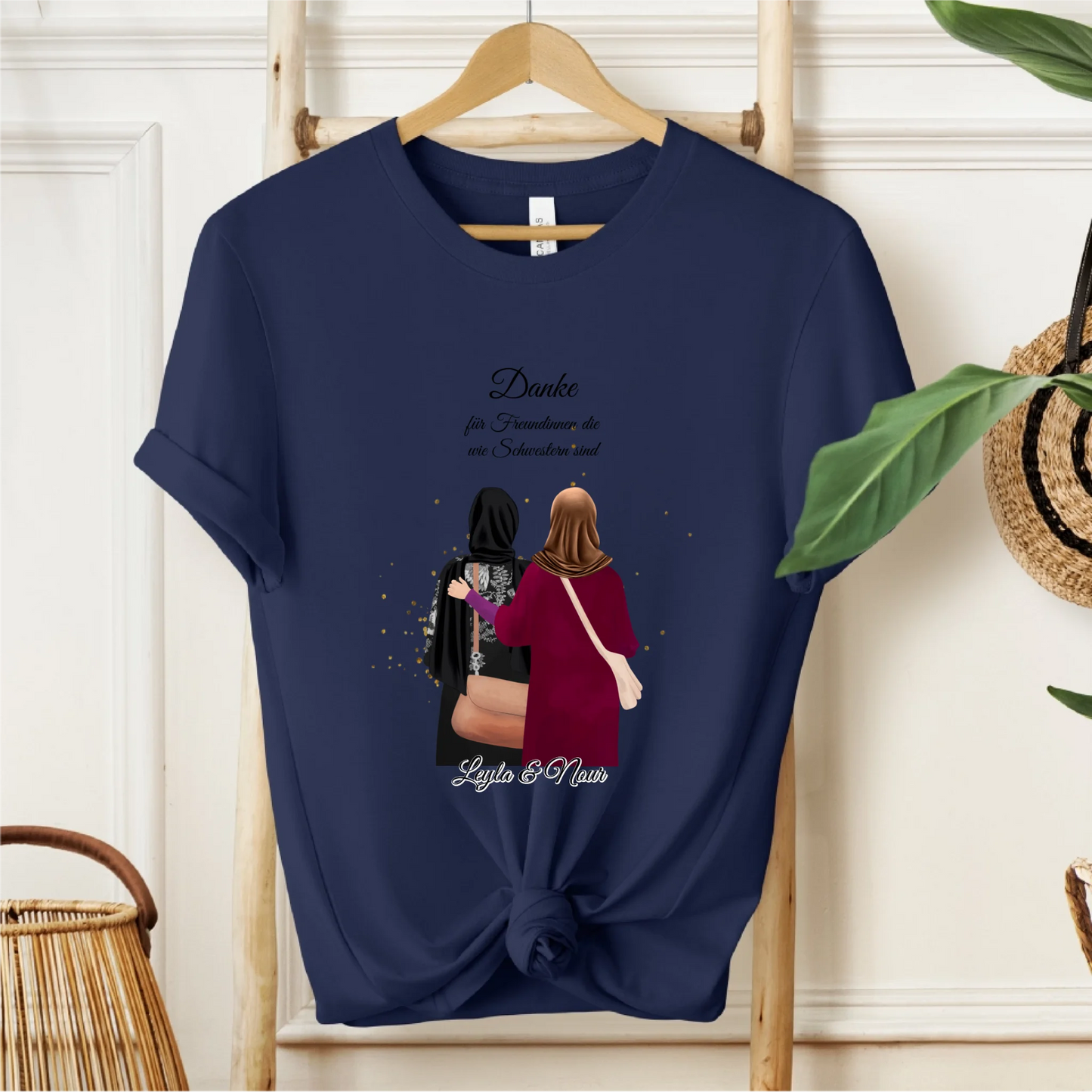 Muslim Freundinnen T-Shirt (Haare & Hijab)