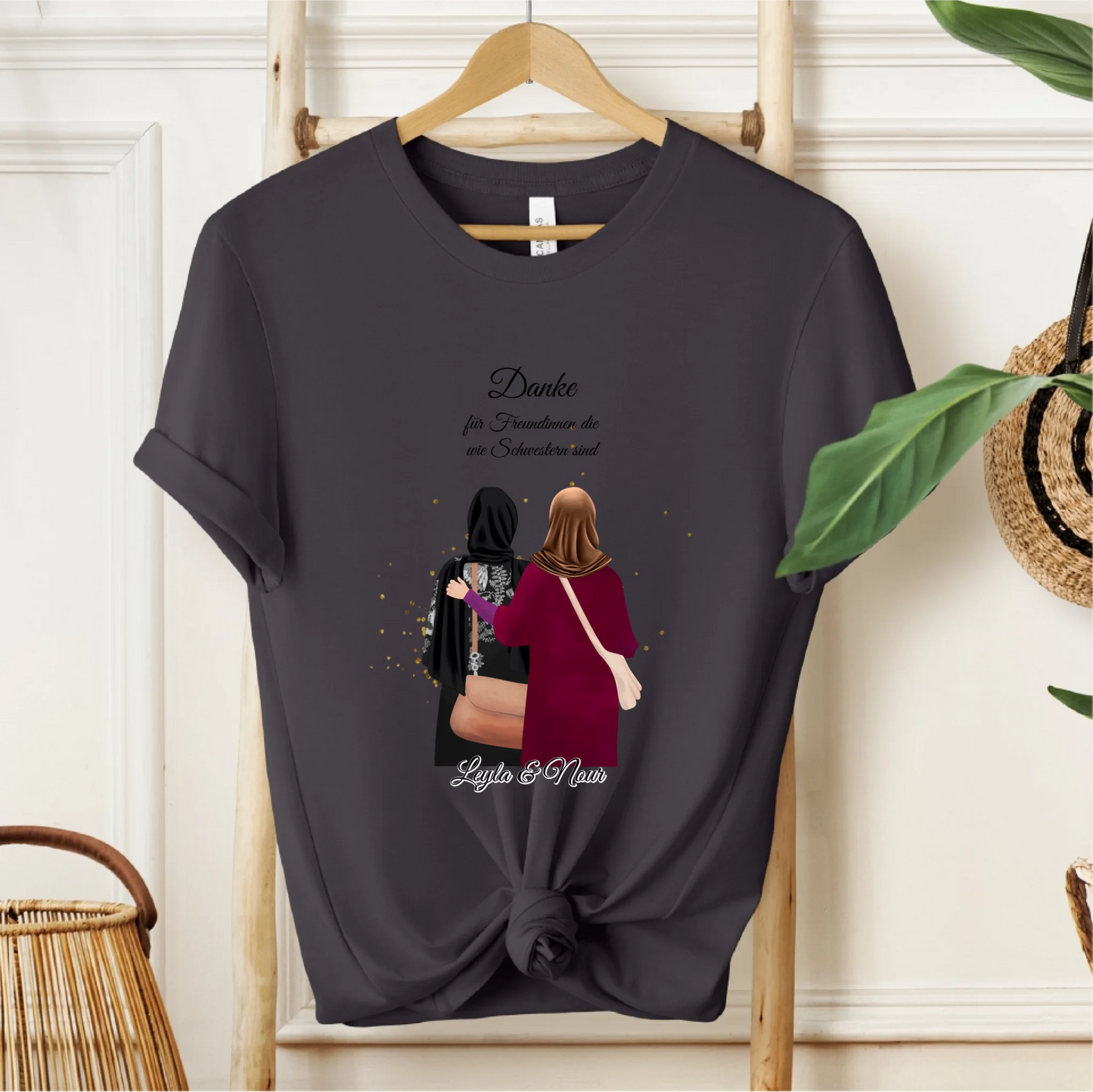 Muslim Freundinnen T-Shirt (Haare & Hijab)