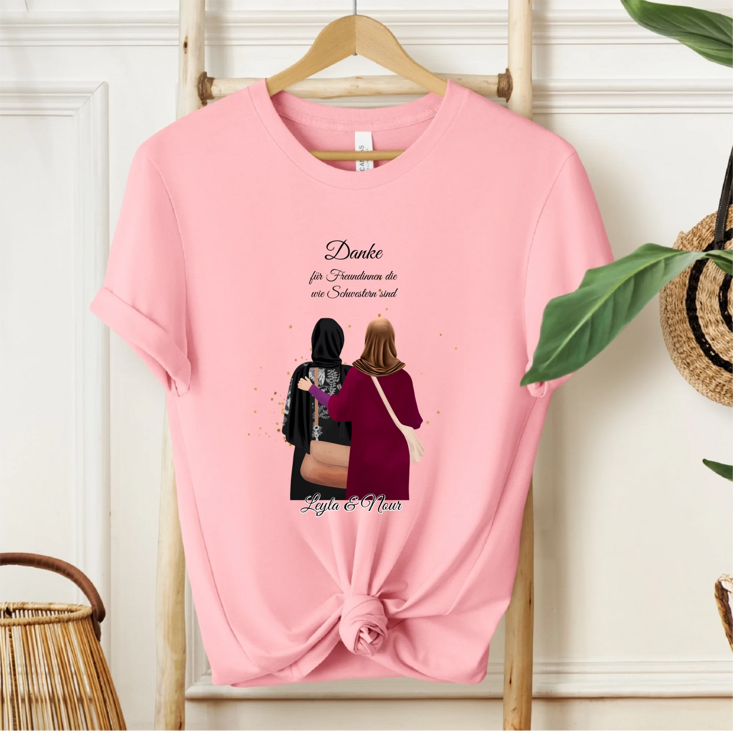 Muslim Freundinnen T-Shirt (Haare & Hijab)