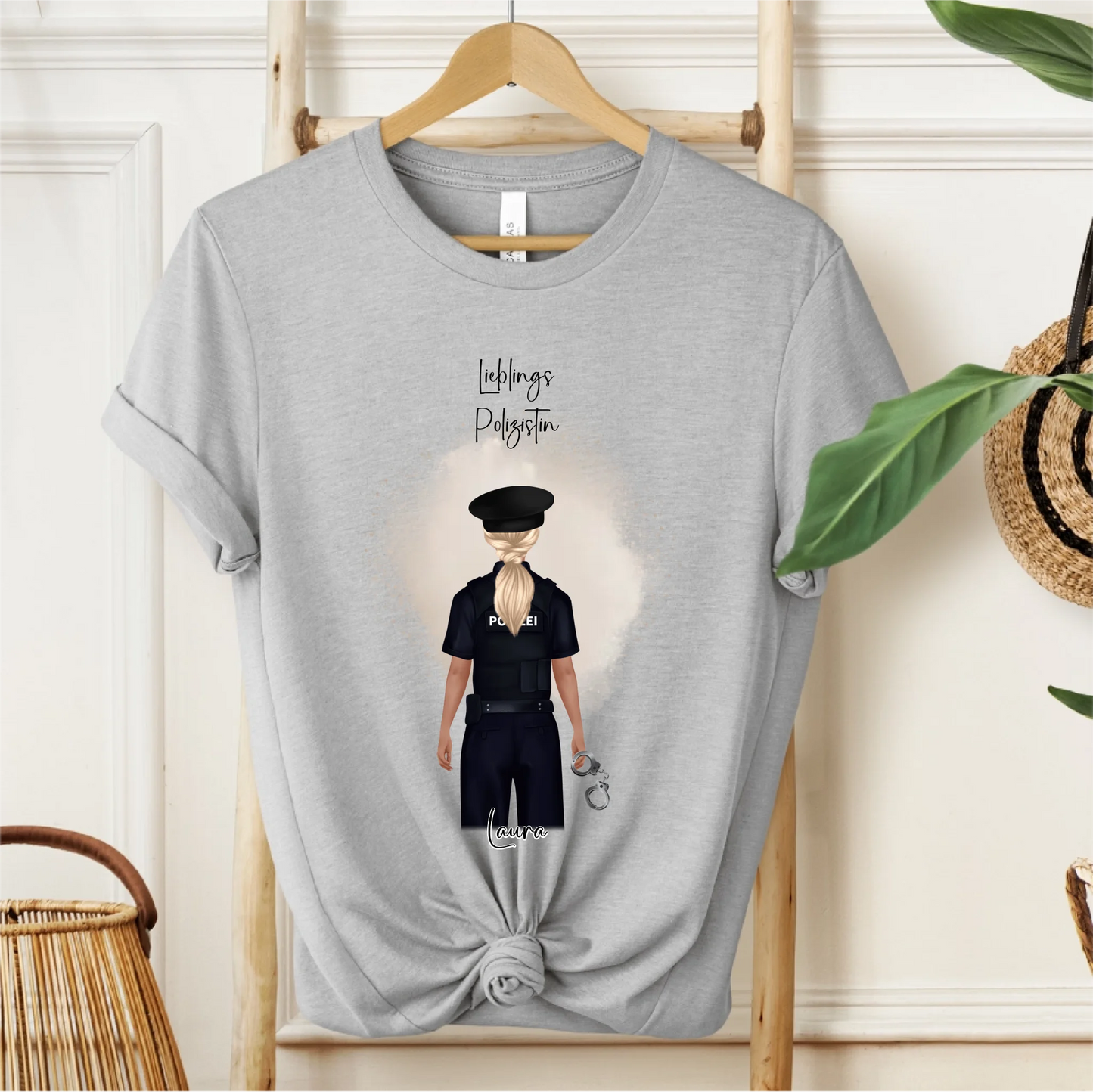 Personalisiertes Polizistin/Polizist T-Shirt