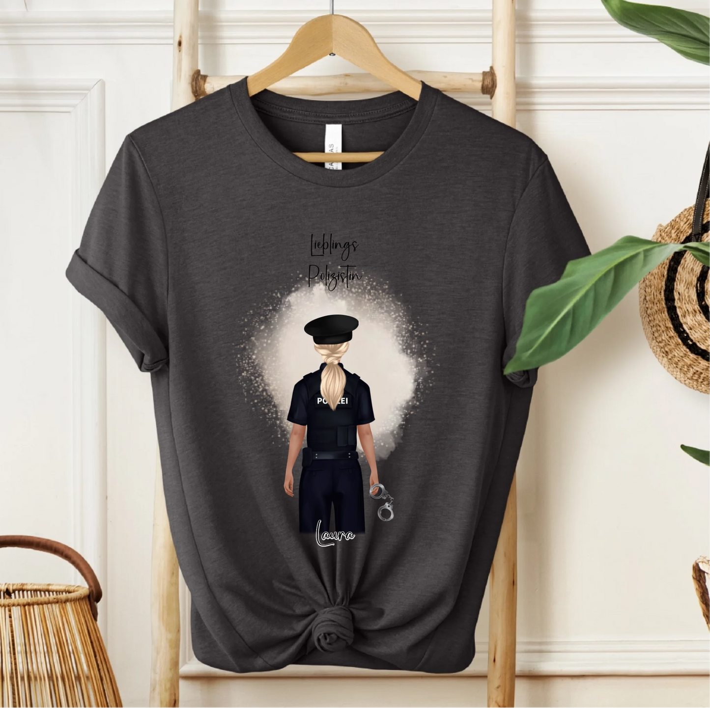 Personalisiertes Polizistin/Polizist T-Shirt