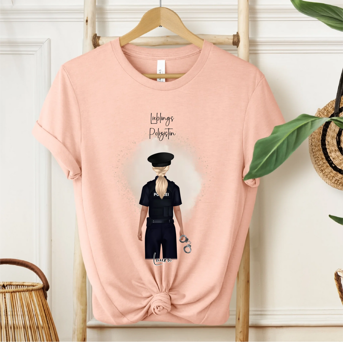 Personalisiertes Polizistin/Polizist T-Shirt