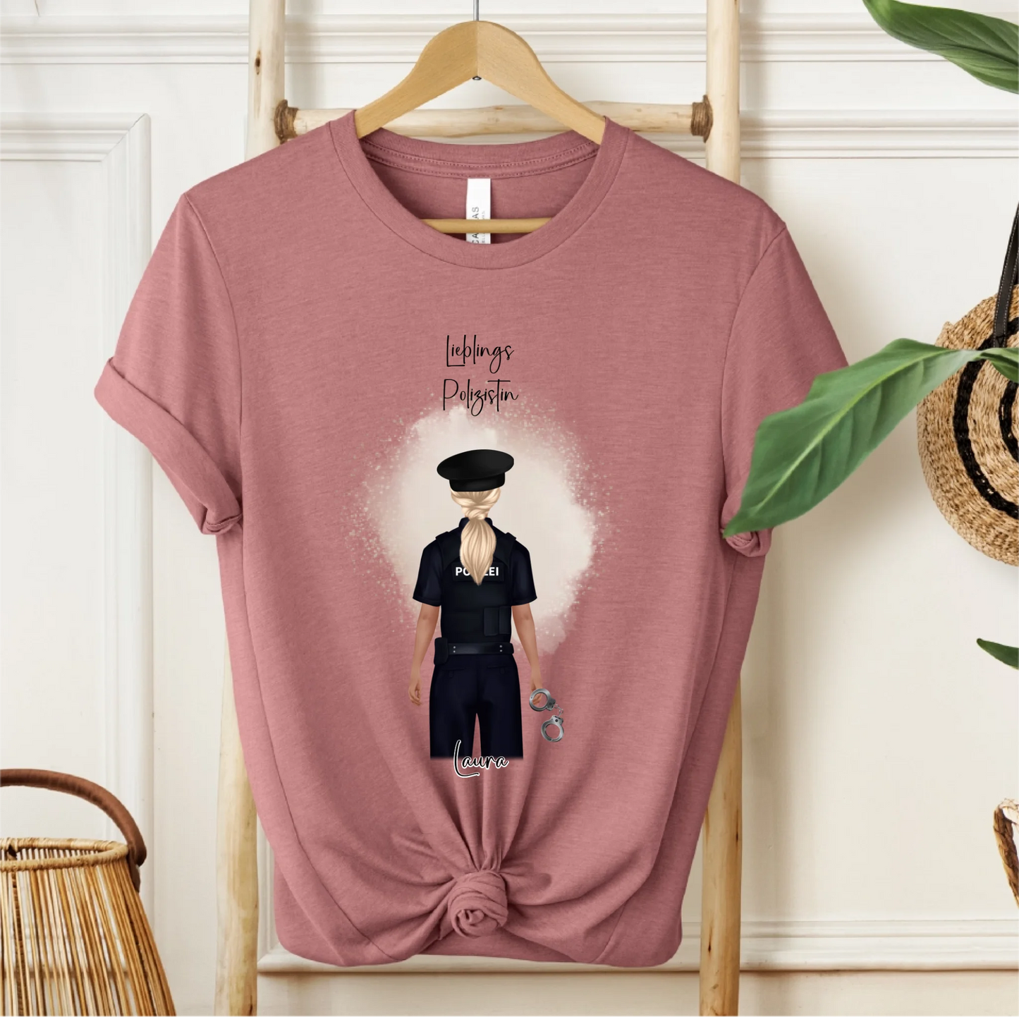 Personalisiertes Polizistin/Polizist T-Shirt