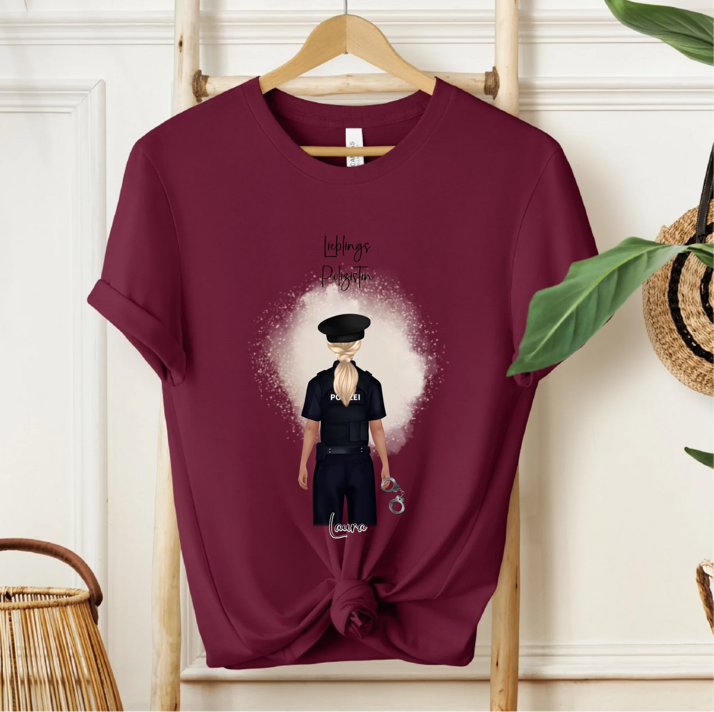 Personalisiertes Polizistin/Polizist T-Shirt