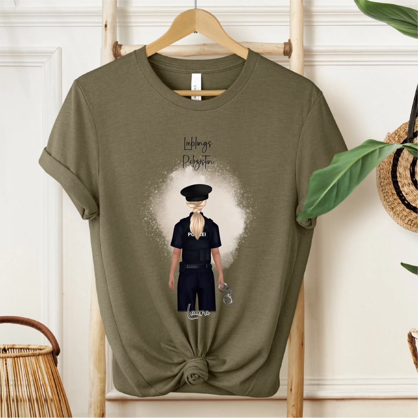 Personalisiertes Polizistin/Polizist T-Shirt