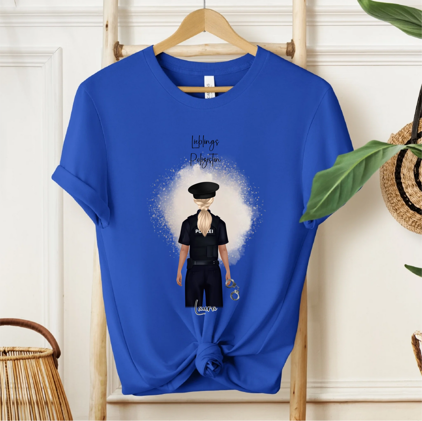 Personalisiertes Polizistin/Polizist T-Shirt
