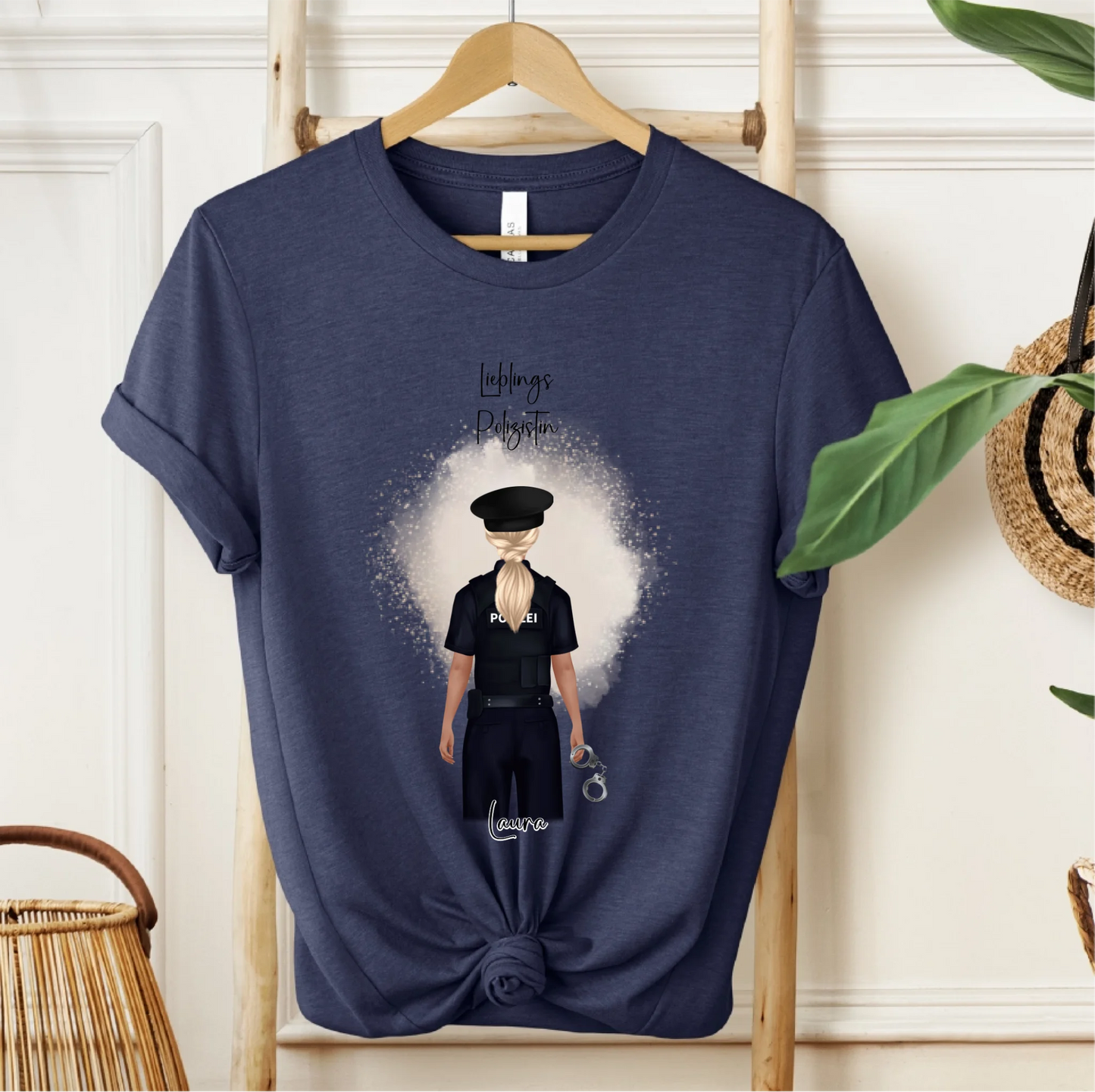 Personalisiertes Polizistin/Polizist T-Shirt