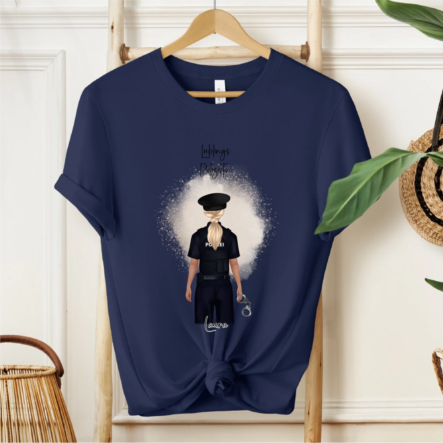 Personalisiertes Polizistin/Polizist T-Shirt