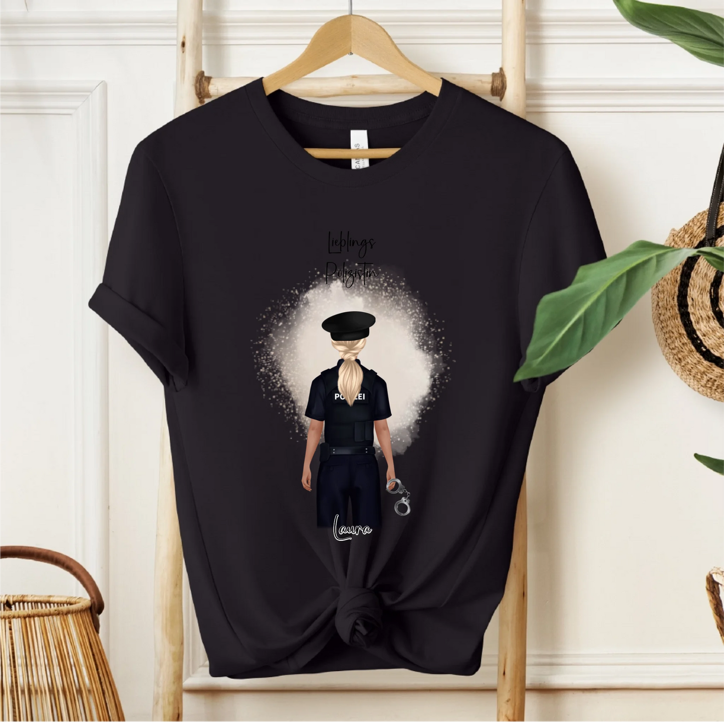 Personalisiertes Polizistin/Polizist T-Shirt