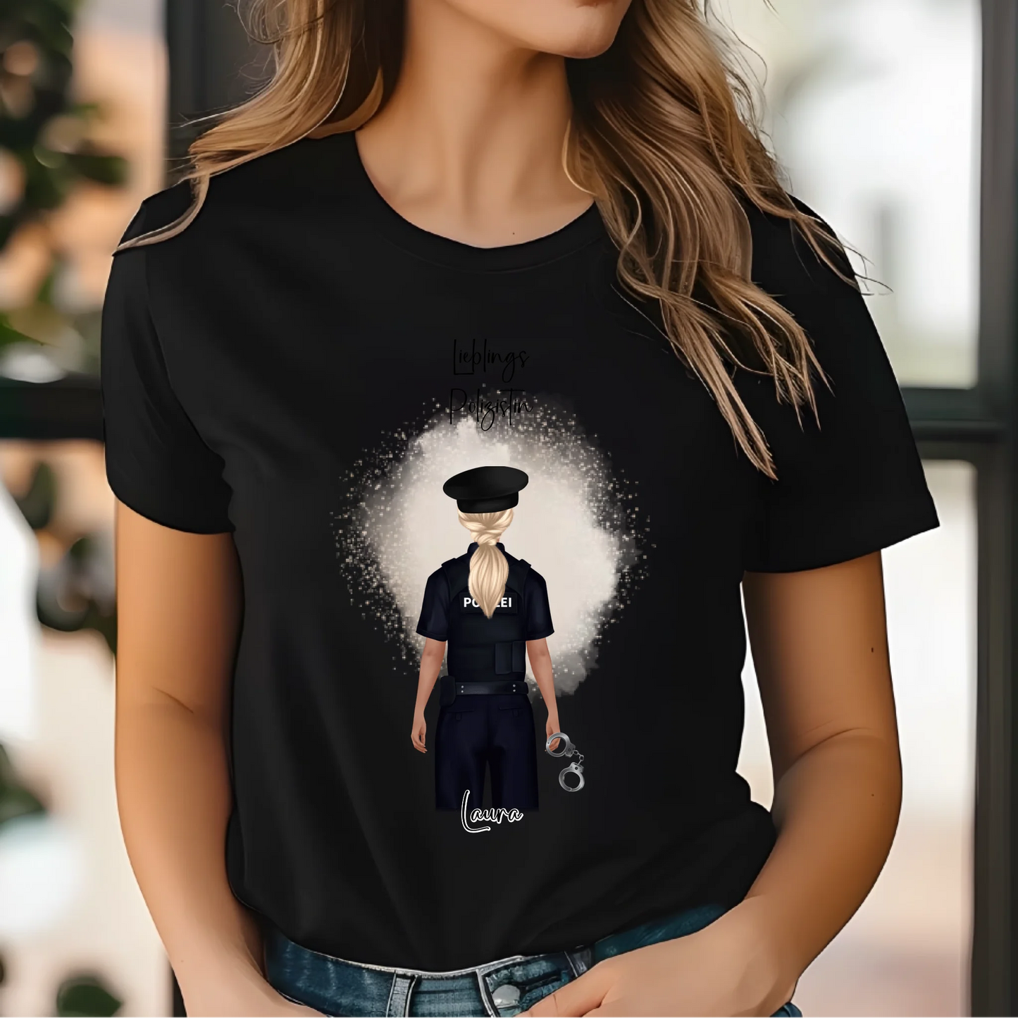 Personalisiertes Polizistin/Polizist T-Shirt
