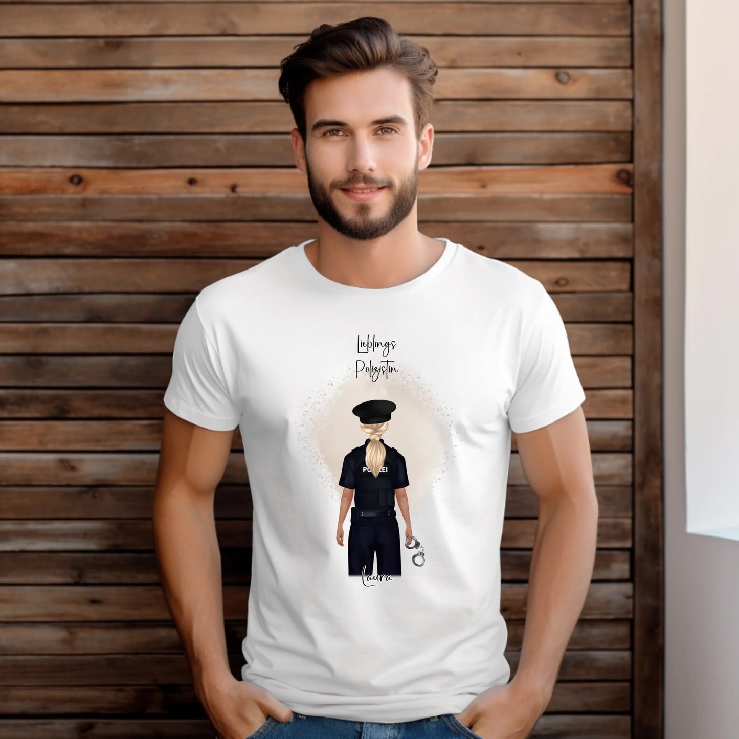Personalisiertes Polizistin/Polizist T-Shirt