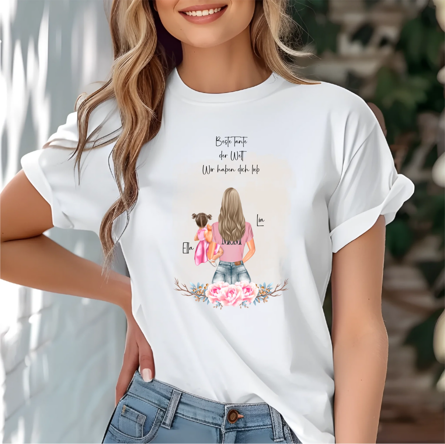 Mama mit 1 & 2 Babys T-Shirt