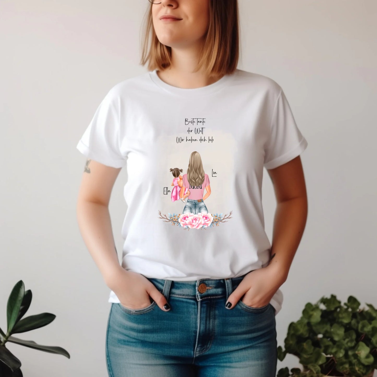 Mama mit 1 & 2 Babys T-Shirt