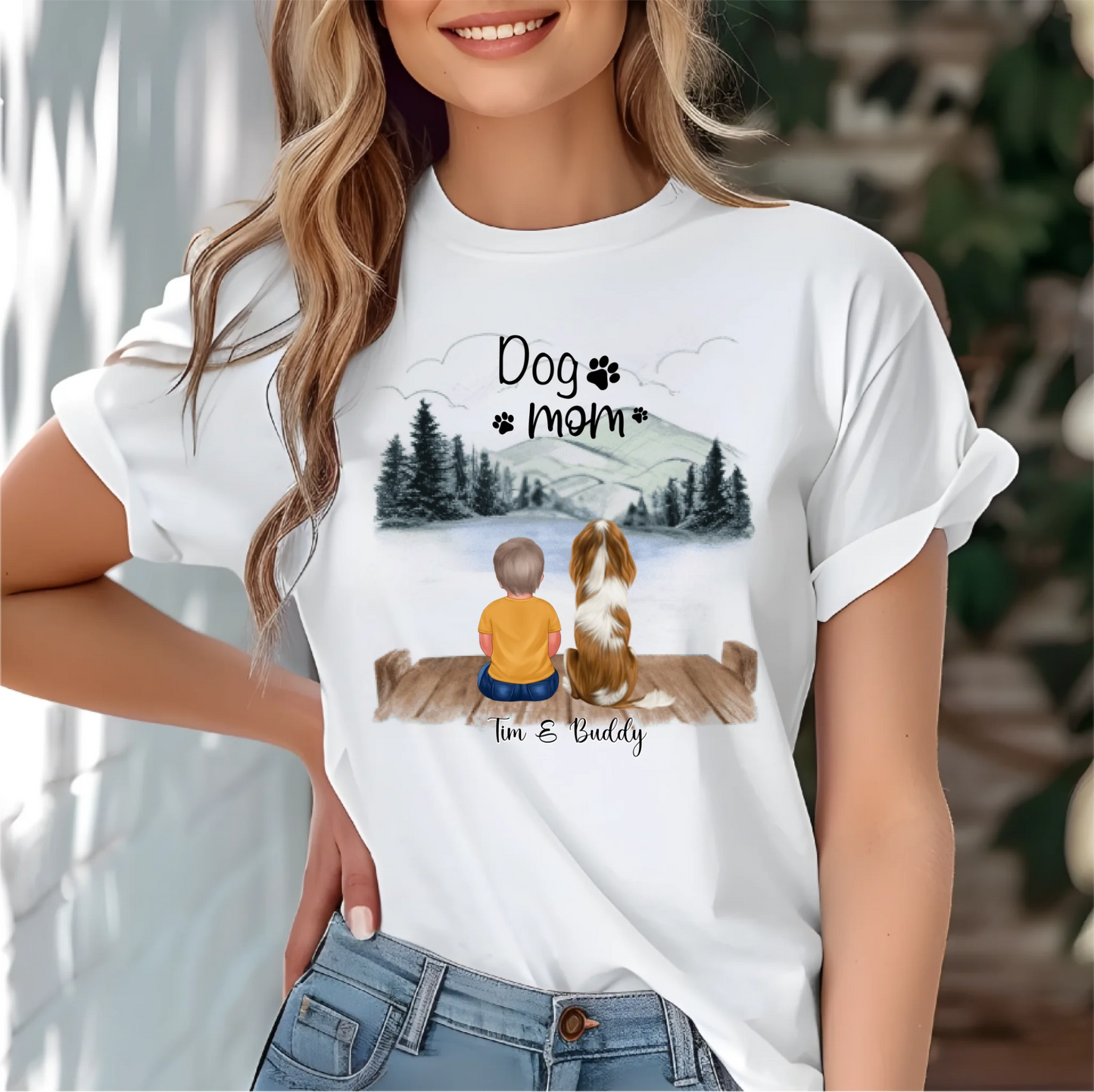 Baby/Kind mit Haustier T-Shirt