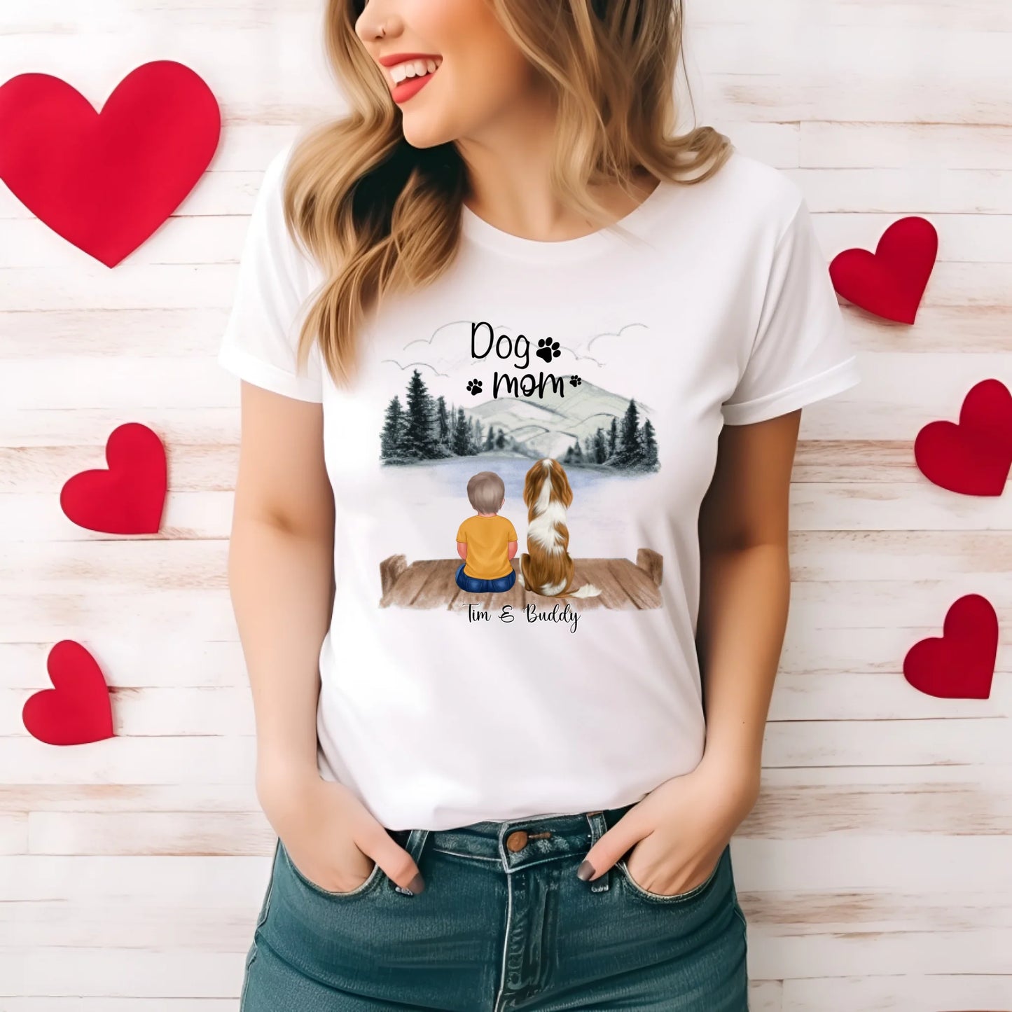 Baby/Kind mit Haustier T-Shirt