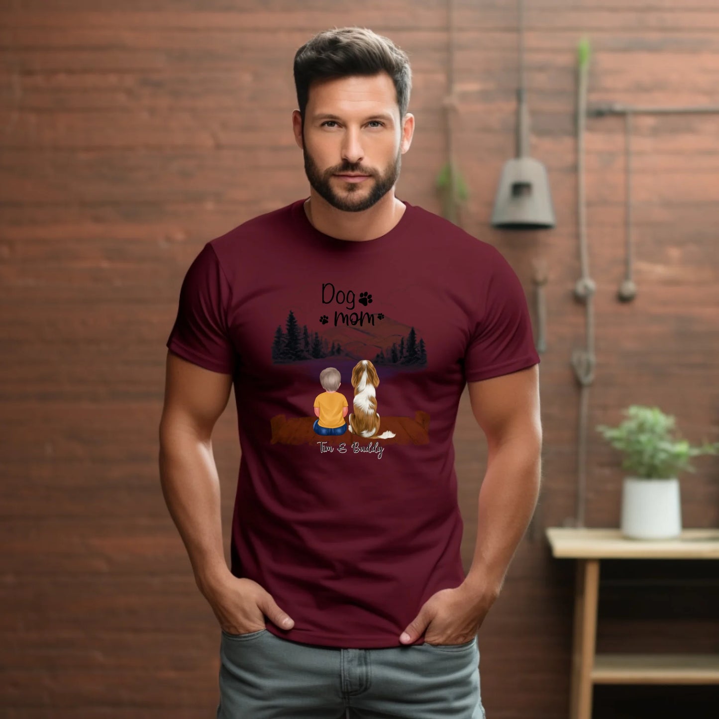 Baby/Kind mit Haustier T-Shirt