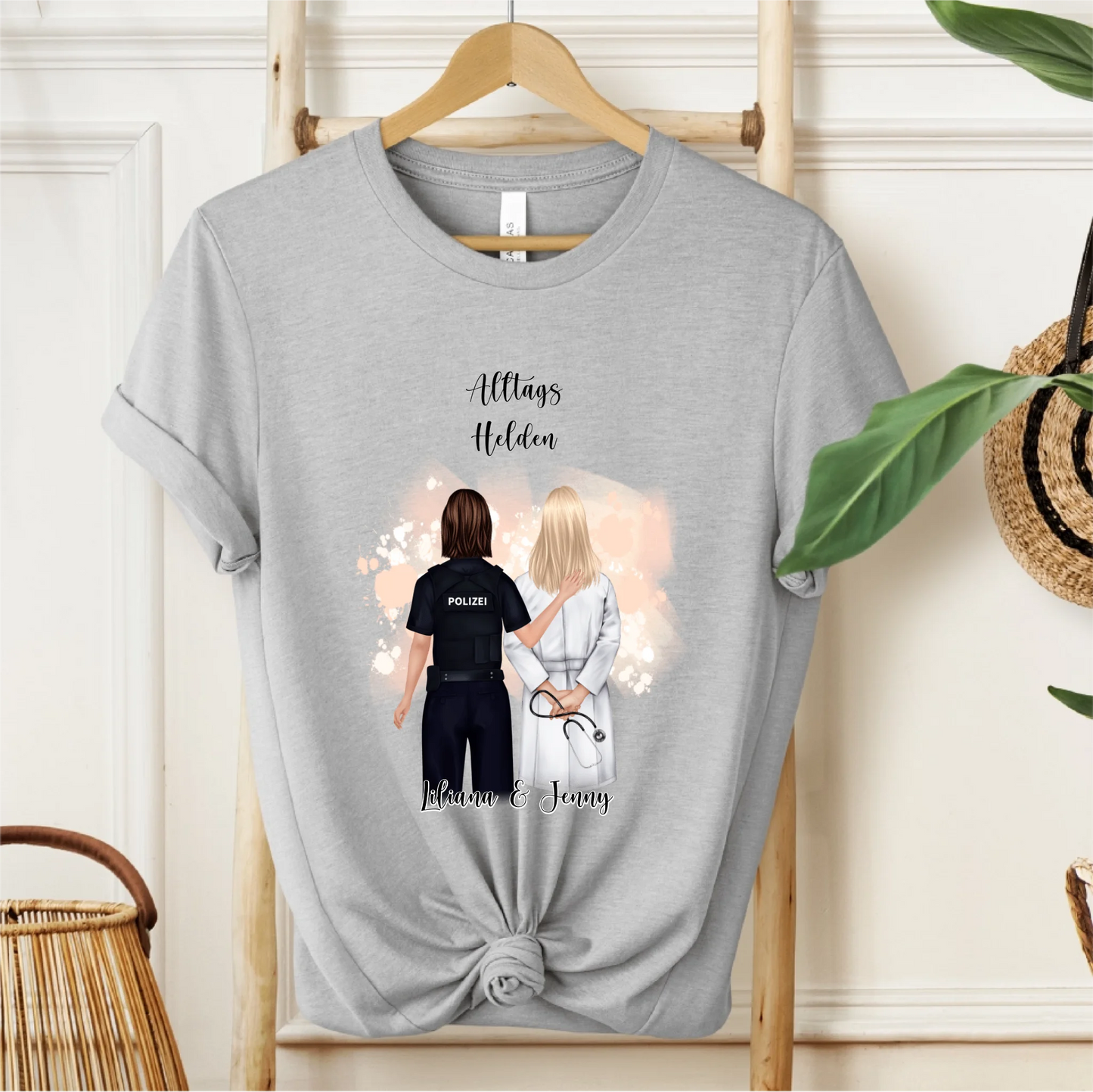 Polizei & Ärztin Personalisiert T-Shirt