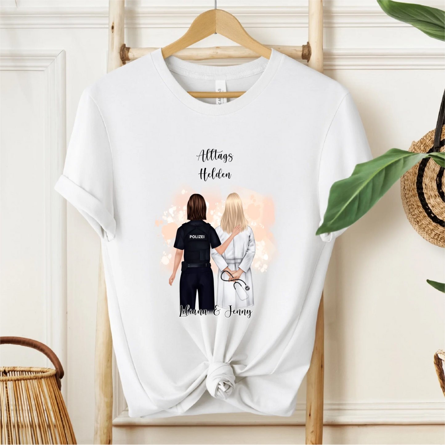 Polizei & Ärztin Personalisiert T-Shirt