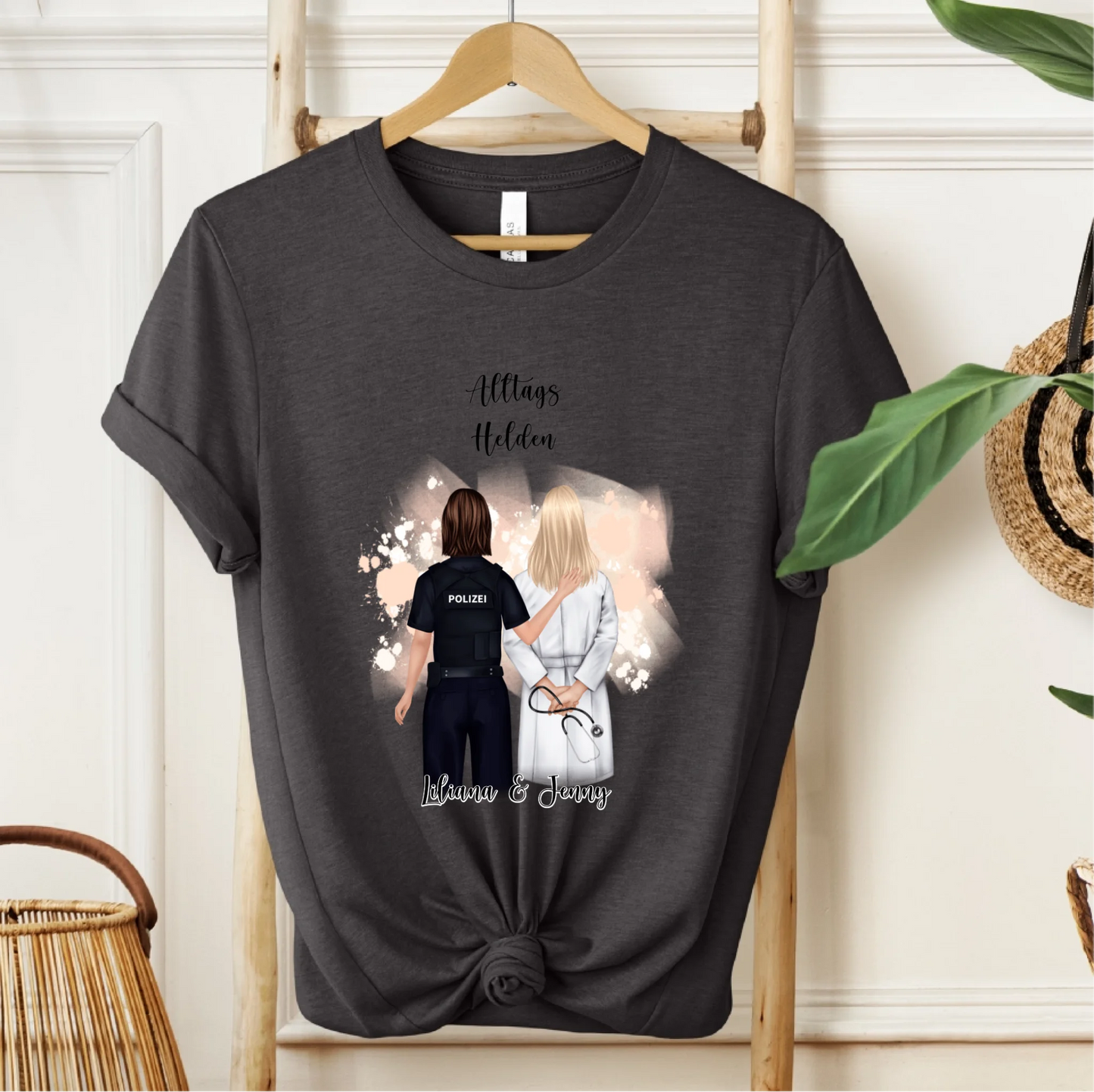 Polizei & Ärztin Personalisiert T-Shirt