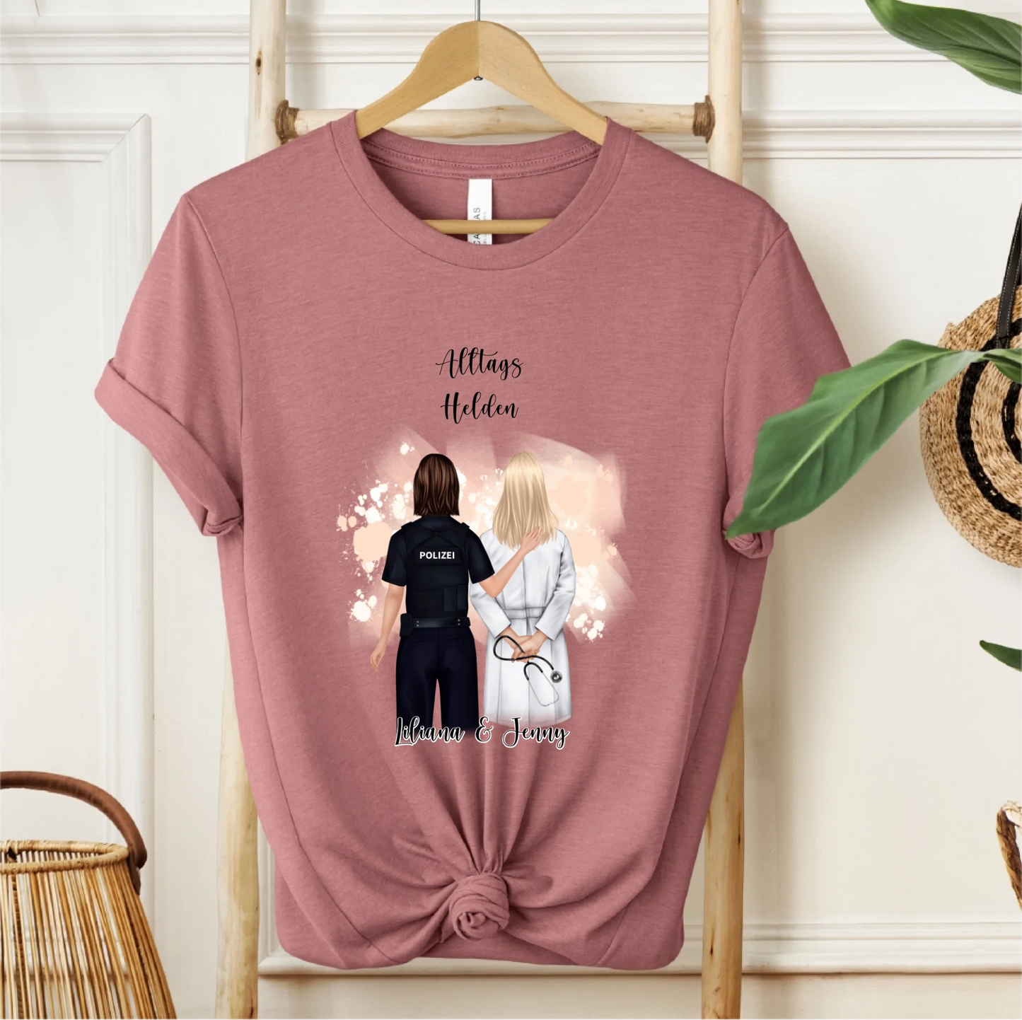 Polizei & Ärztin Personalisiert T-Shirt