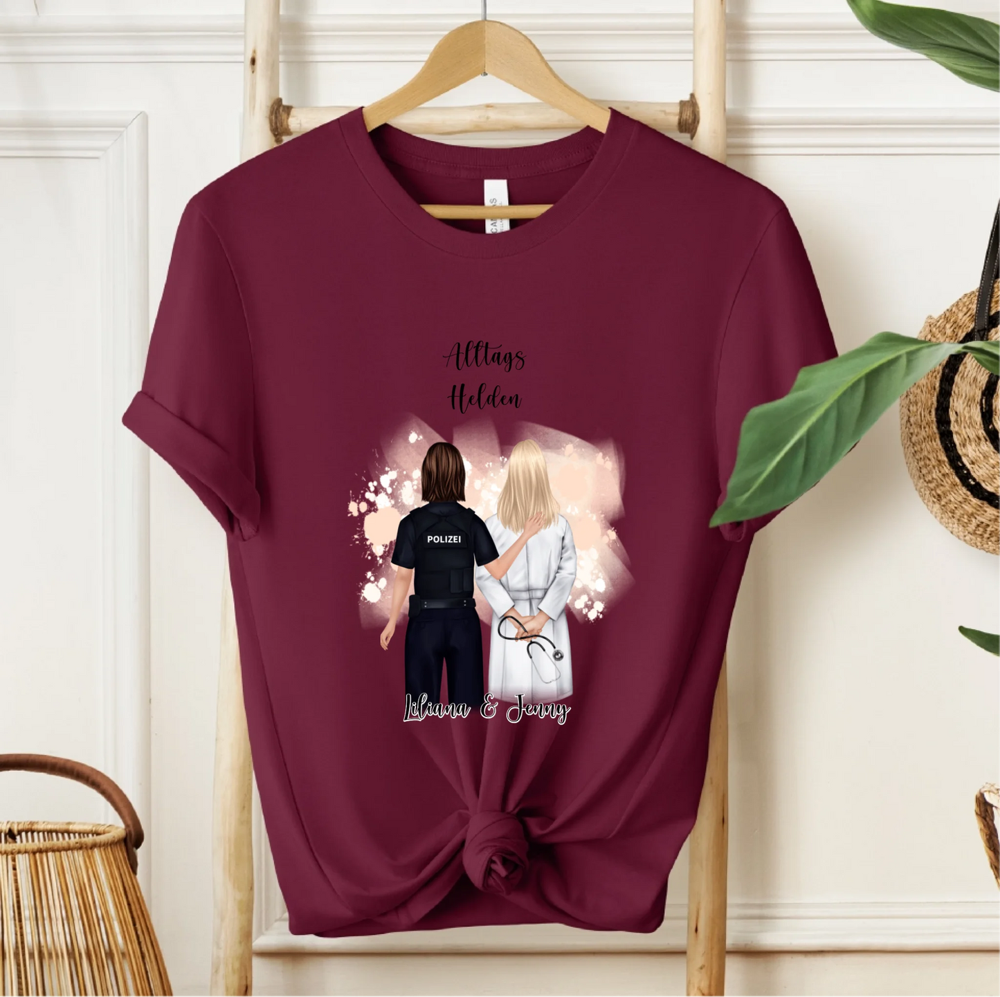 Polizei & Ärztin Personalisiert T-Shirt