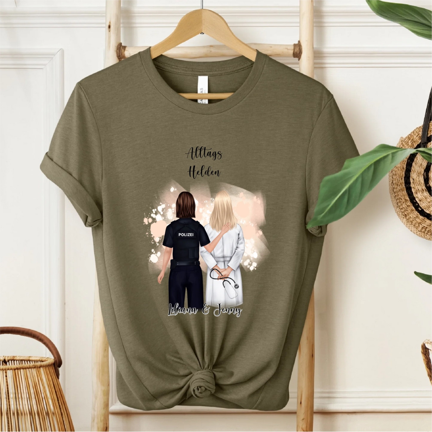 Polizei & Ärztin Personalisiert T-Shirt